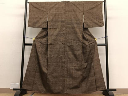 平和屋着物■上質な紬 縞 正絹 逸品 BAAW4273hv