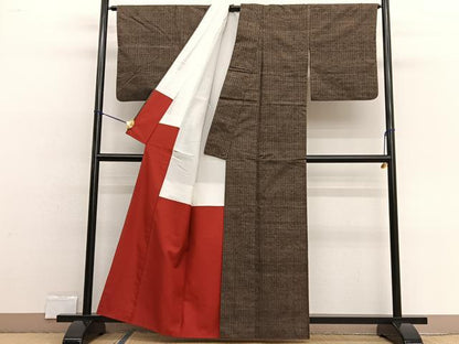 平和屋着物■上質な紬 縞 正絹 逸品 BAAW4273hv