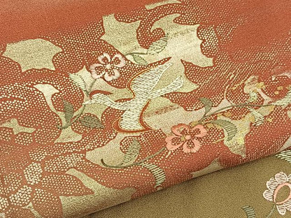 平和屋着物■訪問着 駒刺繍 花喰鳥 暈し染め 金彩 正絹 逸品 BAAW4276hv