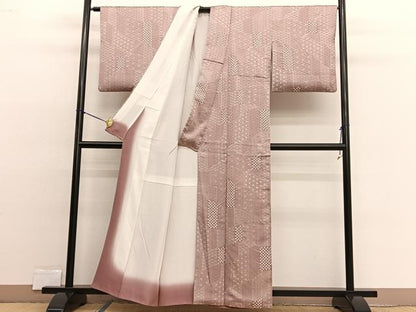 平和屋着物■上質な小紋 絞り 麻の葉文様 正絹 逸品 BAAW4280hv