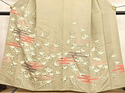 平和屋着物■訪問着 駒刺繍 橘エ霞文 金彩 正絹 逸品 BAAW4286hv