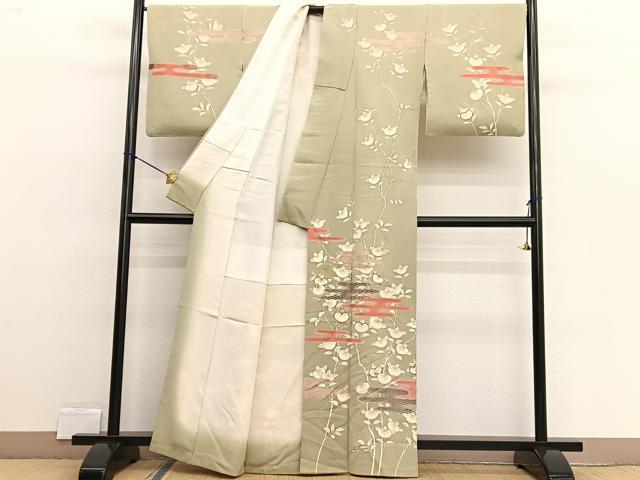 平和屋着物■訪問着 駒刺繍 橘エ霞文 金彩 正絹 逸品 BAAW4286hv
