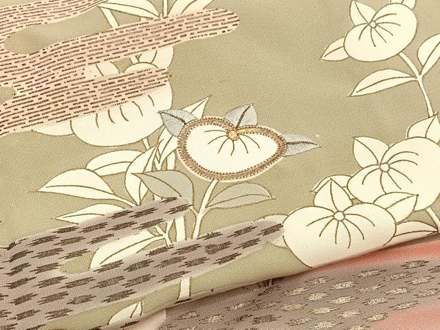 平和屋着物■訪問着 駒刺繍 橘エ霞文 金彩 正絹 逸品 BAAW4286hv