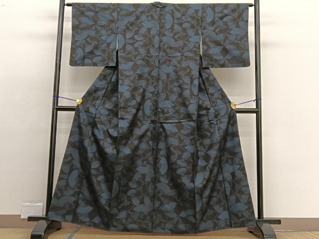 平和屋着物●本場大島紬　7マルキ　渡り橋花文　正絹　逸品　BAAW2180yc 平和屋着物□本場大島紬 7マルキ 吉祥花文 正絹 逸品 CABF1687th