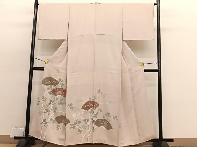 平和屋着物■豪華色留袖 地紙草花文 金銀彩 正絹 逸品 BAAW4309hv