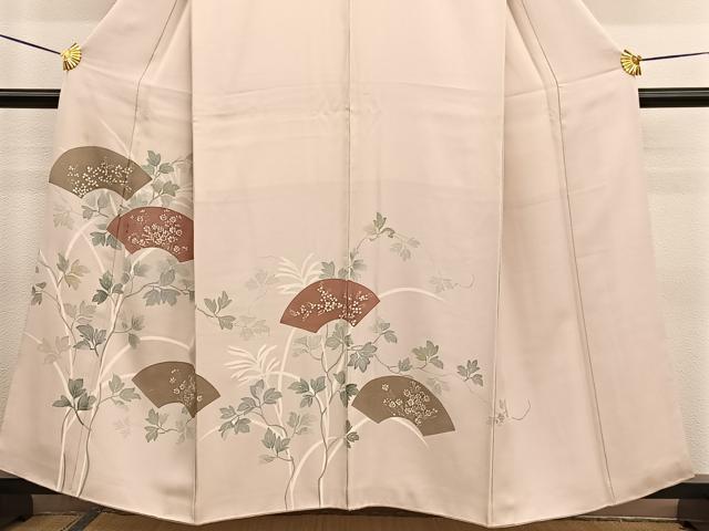 平和屋着物■豪華色留袖 地紙草花文 金銀彩 正絹 逸品 BAAW4309hv