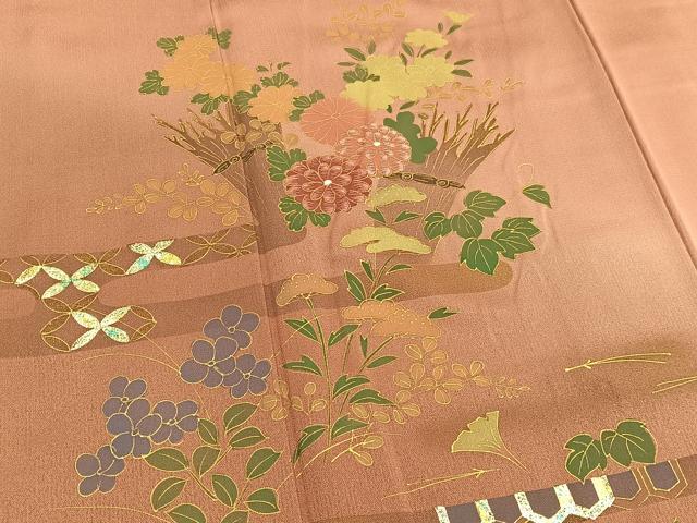 平和屋着物●訪問着　刺繍　流水草花文　暈し染め　金彩　正絹　逸品　DABD9120ud 楽天市場】 着物 > 訪問着・付下げ : 平和屋