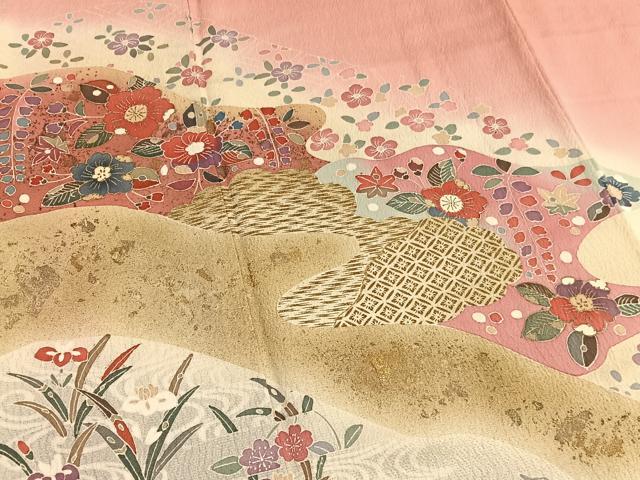 平和屋着物□訪問着 辻が花 暈し染め 金彩 正絹 逸品 BAAW4323hv