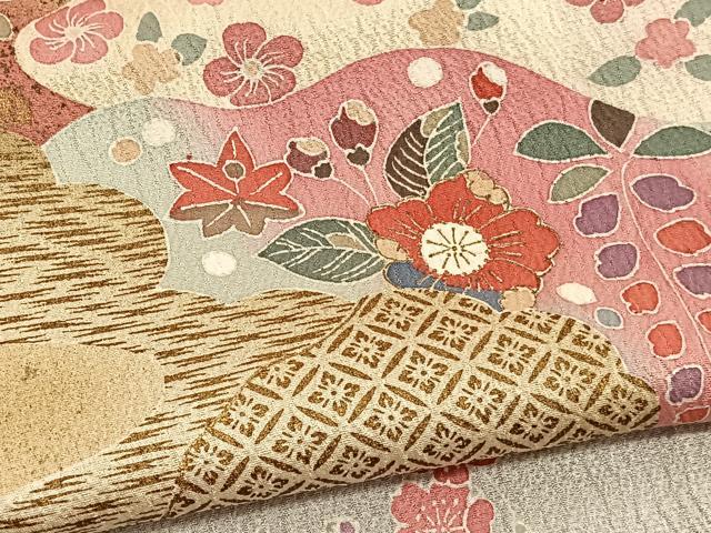 平和屋着物●訪問着　辻が花　暈し染め　金彩　正絹　逸品　CABC8291gh 平和屋着物□訪問着 辻が花 暈し染め 金彩 正絹 逸品 BAAW4323hv