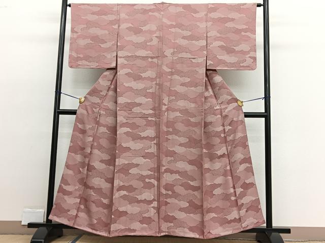 平和屋着物■上質な小紋 雲重ね 正絹 逸品 BAAW4332hv