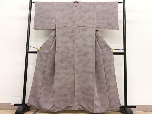 平和屋着物■上質な小紋 霞文 暈し染め 鬼しぼ縮緬 正絹 逸品 BAAW4337hv