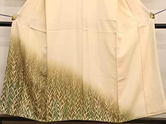 平和屋着物■訪問着 草葉文 ろうけつ染め 暈し染め 正絹 逸品 BAAW4346hv