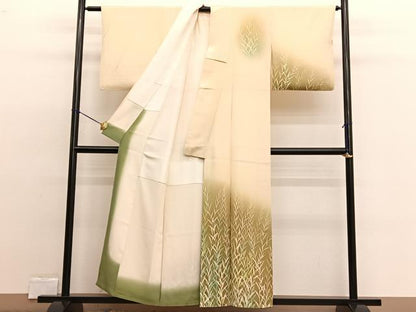 平和屋着物■訪問着 草葉文 ろうけつ染め 暈し染め 正絹 逸品 BAAW4346hv