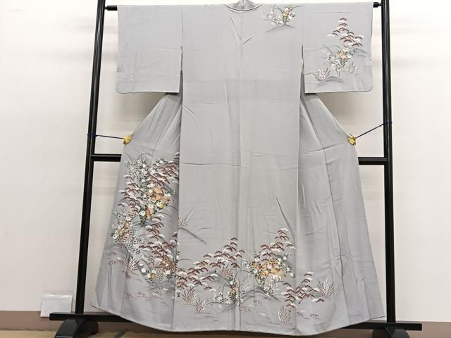 平和屋着物■訪問着 御所解花文 金彩 正絹 逸品 BAAW4350hv