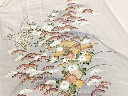 平和屋着物■訪問着 御所解花文 金彩 正絹 逸品 BAAW4350hv