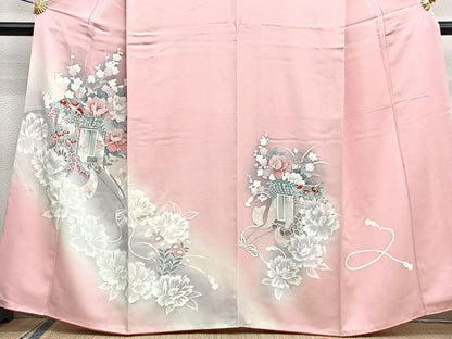 平和屋着物■訪問着　御所車花文　暈し染め　正絹　逸品　BAAW4351hv