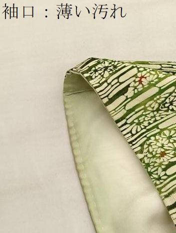 平和屋着物■上質な小紋 型染め エ霞花文 正絹 逸品 BAAW4360hv