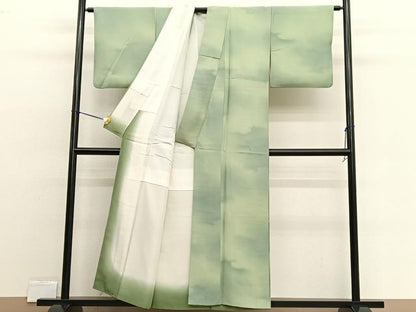 平和屋着物■上質な小紋 瑞雲 暈し染め 正絹 逸品 BAAW4362hv