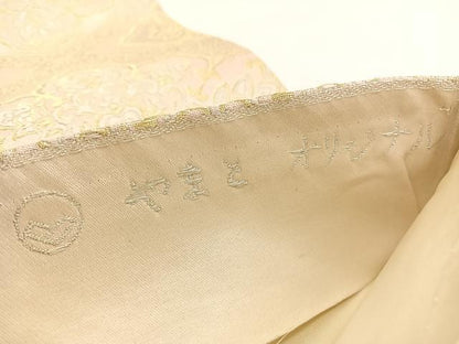 平和屋着物▼六通柄袋帯　唐織　花菱文　金銀糸　やまとオリジナル　正絹　逸品　BAAW4384hv
