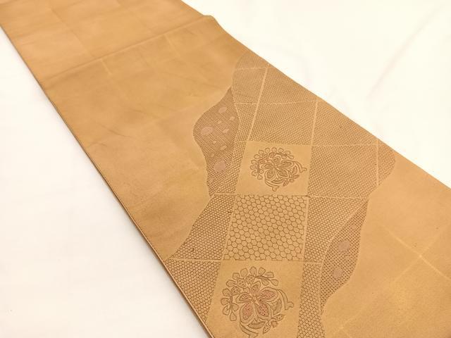 平和屋着物＊夏物　中国三大刺繍　スワトウ刺繍　総刺繍　太鼓柄袋帯　正倉院花文　正絹　逸品　CAAU5953ak 平和屋着物＊夏物 中国三大刺繍 スワトウ刺繍 総刺繍 太鼓柄袋帯 正倉