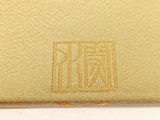 平和屋着物◎太鼓柄袋帯　作家物　花蝶文　金糸　正絹　逸品　BAAW4411hv