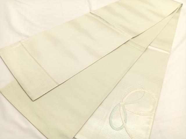 平和屋着物◎太鼓柄袋帯　総刺繍　結び紐　正絹　逸品　BAAW4451hv