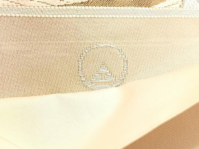 平和屋着物◎六通柄袋帯　唐織　若松青海波　金銀糸　鈴乃屋扱い　正絹　逸品　BAAW4508hv