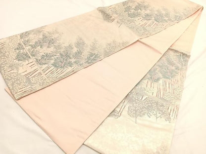 平和屋着物◎六通柄袋帯　唐織　嵯峨野　正絹　逸品　未使用　BAAW4516hv
