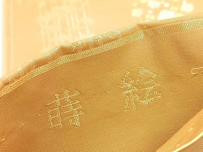 平和屋着物◎六通柄袋帯　蒔絵　松竹梅　金銀糸　正絹　逸品　BAAW4527hv