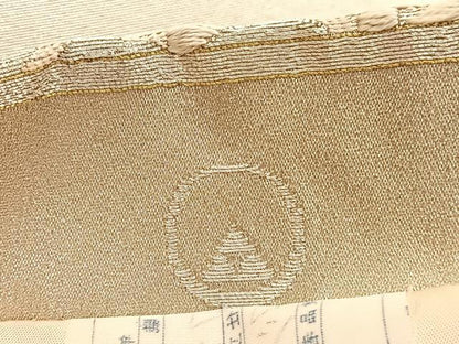 平和屋着物◎六通柄袋帯　唐織　切嵌花唐草文　金銀糸　正絹　逸品　BAAW4558hv