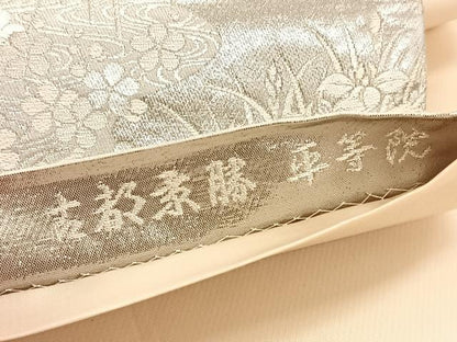 平和屋着物◎京の名門　じゅらく謹製　六通柄袋帯　古都京勝　平等院　プラチナ箔　正絹　逸品　BAAW4569hv