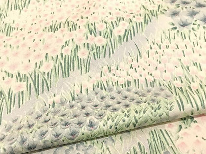 平和屋着物■上質な小紋 花畑 正絹 逸品 BAAW4575hv
