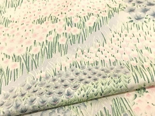 平和屋着物■上質な小紋 花畑 正絹 逸品 BAAW4575hv