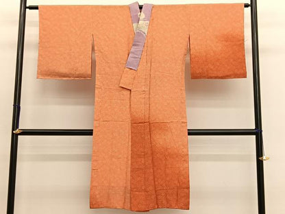平和屋着物■上質な長襦袢 無双仕立て 草花文 暈し染め 鈴乃屋扱い 正絹 逸品 BAAW4579hv
