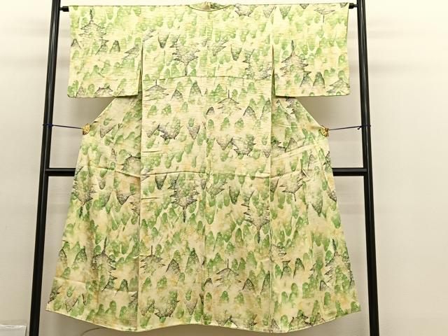 平和屋着物■上質な小紋 風景文 暈し染め 正絹 逸品 BAAW4581hv