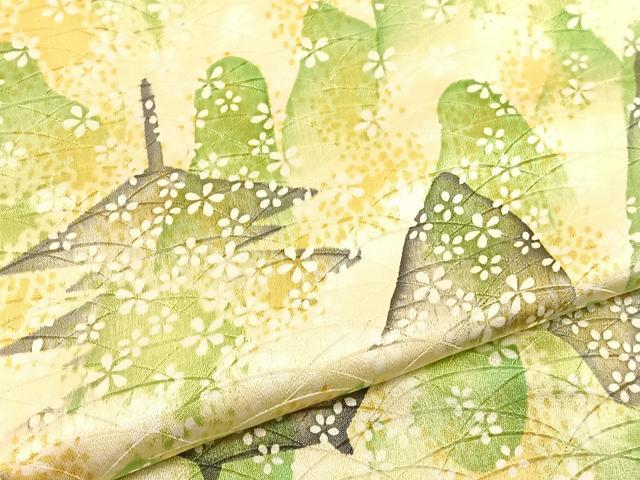 平和屋着物■上質な小紋 風景文 暈し染め 正絹 逸品 BAAW4581hv