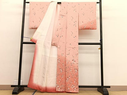 平和屋着物■訪問着 草花文 暈し染め 正絹 逸品 BAAW4645hv