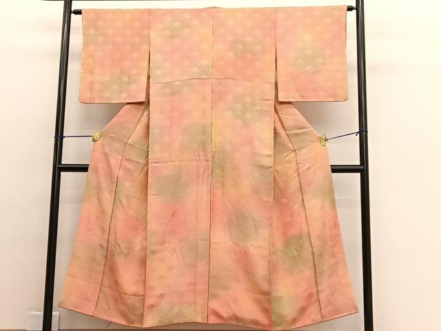 平和屋着物■上質な小紋 蝶青海波 暈し染め 正絹 逸品 BAAW4653hv