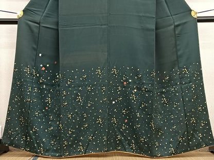 平和屋着物■訪問着 刺繍 箔散らし文様 暈し染め 金彩 正絹 逸品 BAAW4667hv