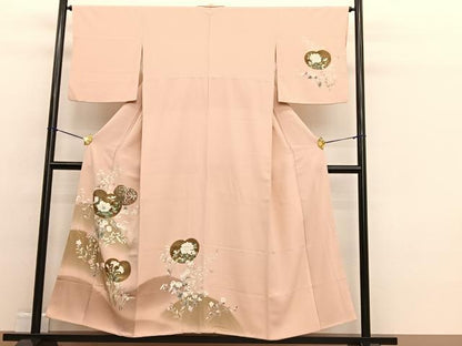 平和屋着物■訪問着 重山草花文 暈し染め 金彩 正絹 逸品 BAAW4668hv