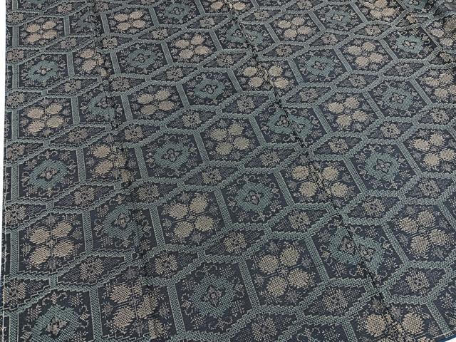 平和屋着物■上質な紬 亀甲花文 正絹 逸品 未使用 BAAW4686hv
