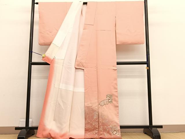 平和屋着物■中国三大刺繍　スワトウ刺繍　訪問着　貝桶花絵巻文　暈し染め　金銀彩　正絹　逸品　BAAW4718hv