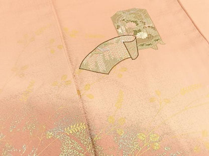 平和屋着物■中国三大刺繍　スワトウ刺繍　訪問着　貝桶花絵巻文　暈し染め　金銀彩　正絹　逸品　BAAW4718hv
