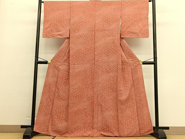 平和屋着物■江戸小紋　麻の葉文様　正絹　逸品　BAAW4722hv