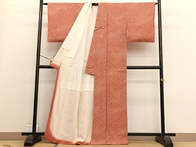 平和屋着物■江戸小紋　麻の葉文様　正絹　逸品　BAAW4722hv