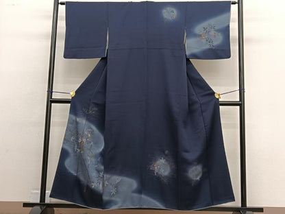 平和屋着物■訪問着　渡橋貝桶花文　暈し染め　金彩　正絹　逸品　BAAW4724hv