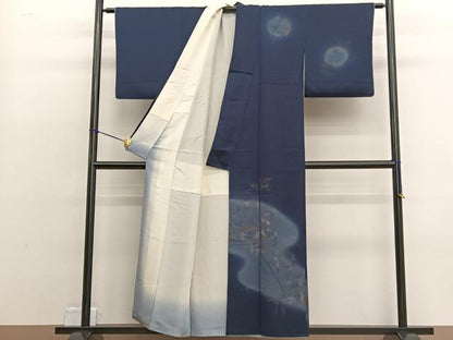 平和屋着物■訪問着　渡橋貝桶花文　暈し染め　金彩　正絹　逸品　BAAW4724hv