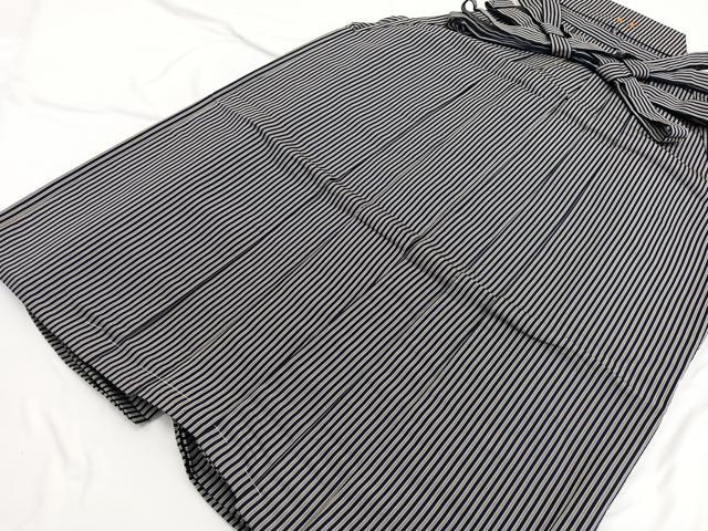 平和屋着物●男性　行灯袴　縞　正絹　逸品　未使用　BAAW4730hv