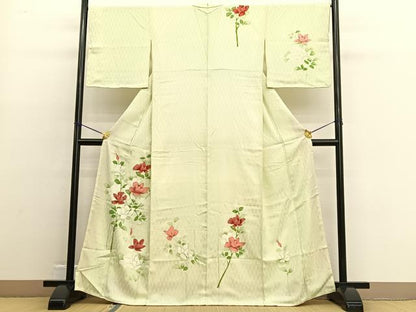 平和屋着物■訪問着 駒刺繍 枝花文 金彩 正絹 逸品 BAAW4743hv