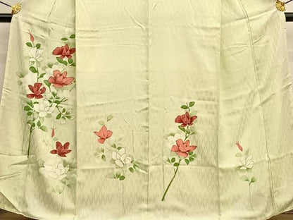 平和屋着物■訪問着 駒刺繍 枝花文 金彩 正絹 逸品 BAAW4743hv